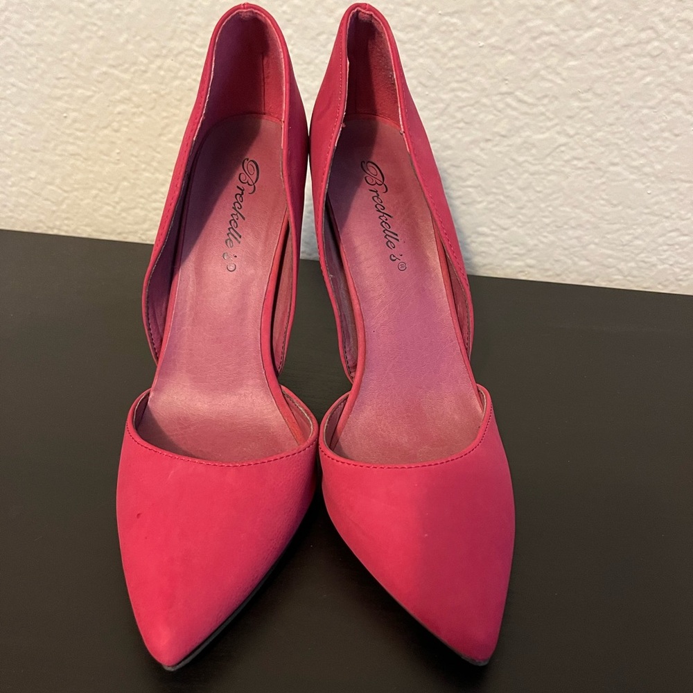 Hot pink high heels